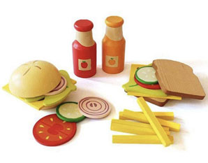 TD0314 Sandwich & Burger wooden set